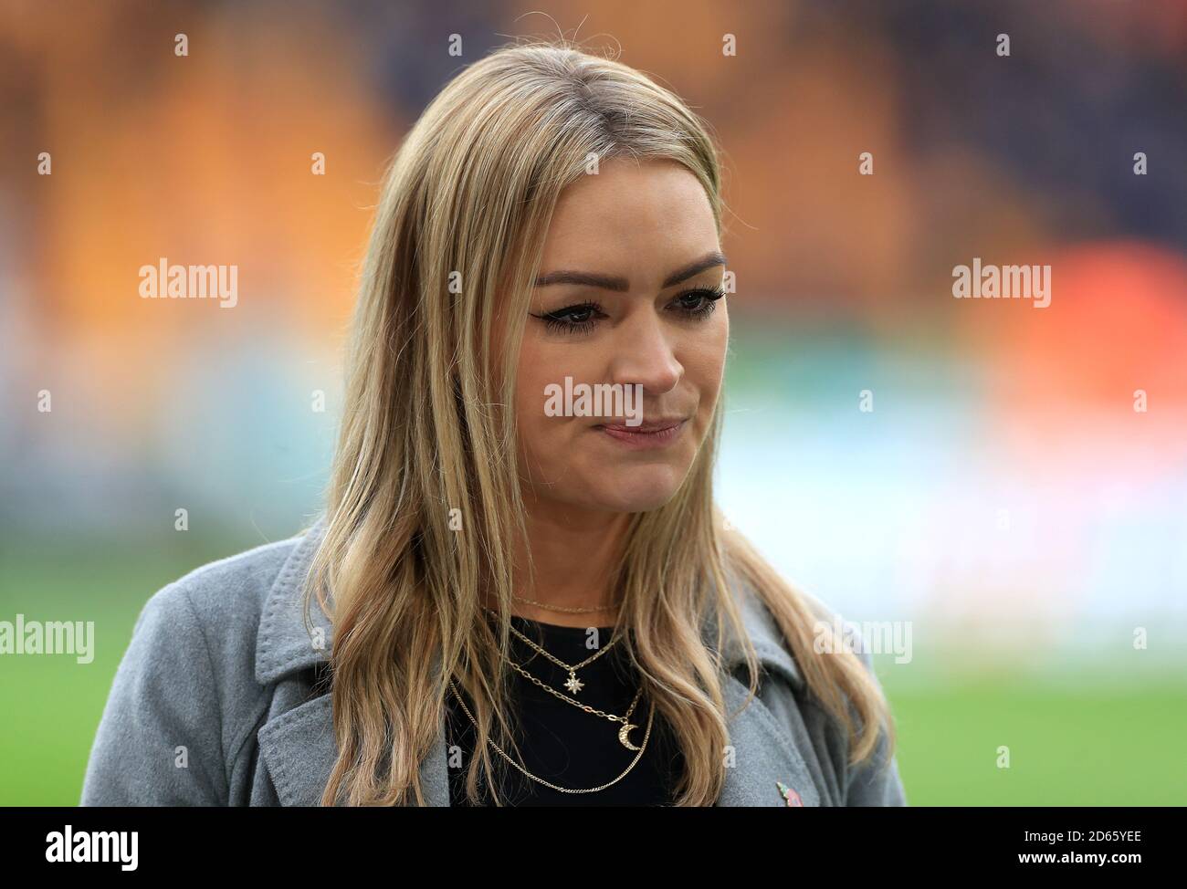 Laura Woods, présentateur de Sky Sports Banque D'Images