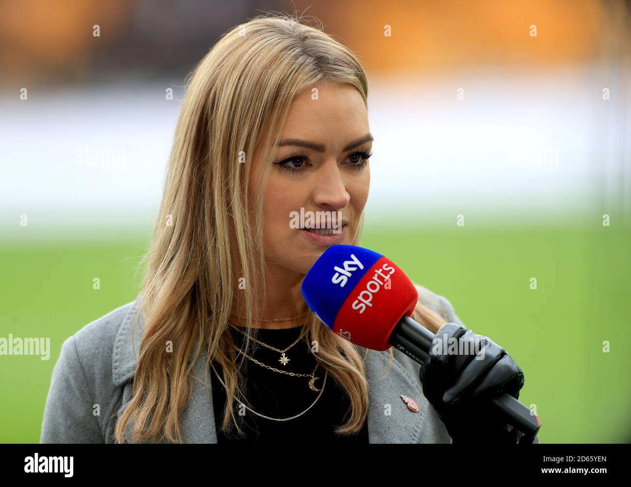 Laura Woods, présentateur de Sky Sports Banque D'Images