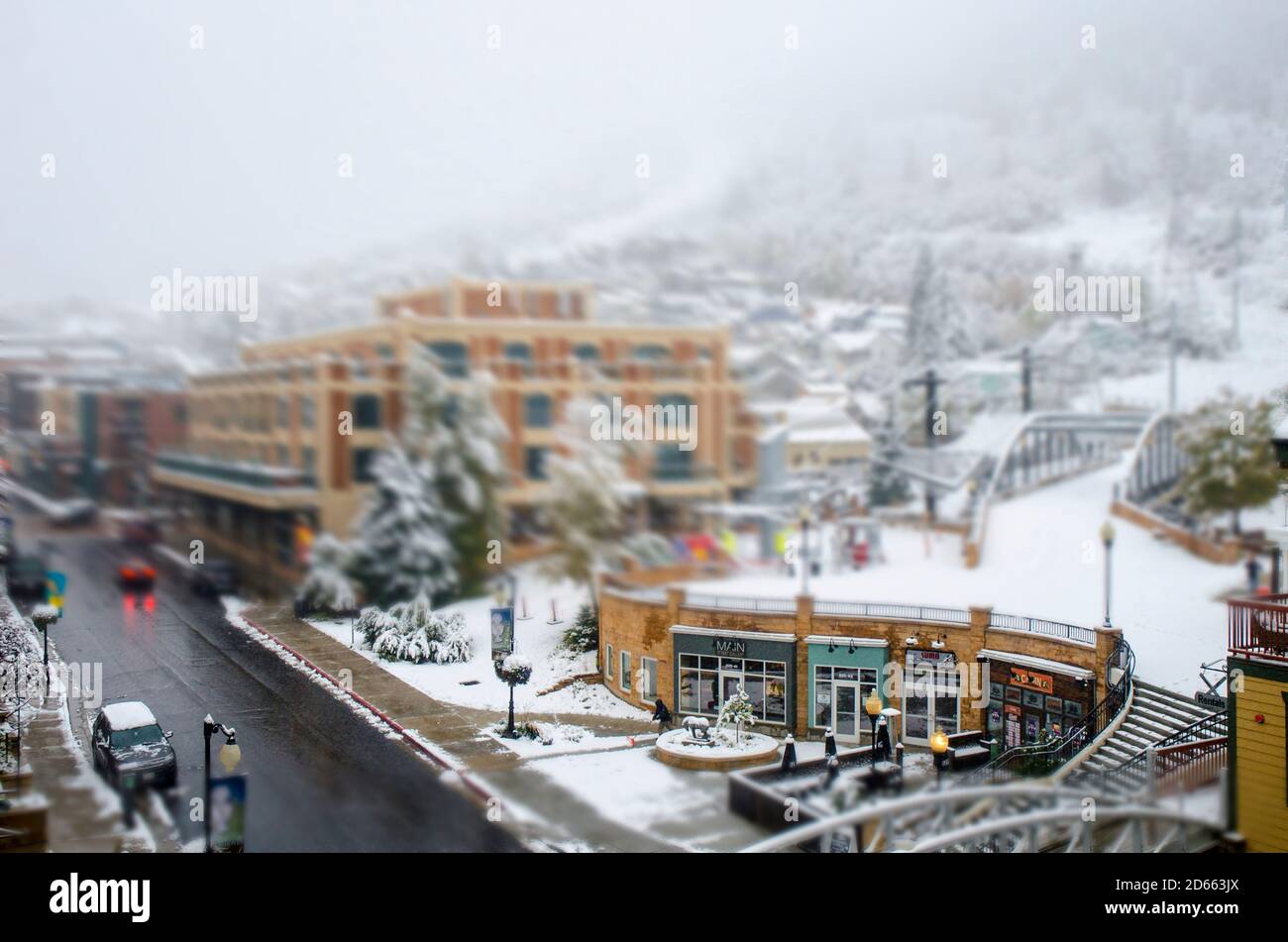 Tilt Shift, Park City, Utah Banque D'Images