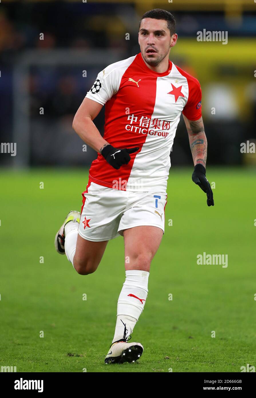 Slavia Nicolae Stanciu de Prague Banque D'Images