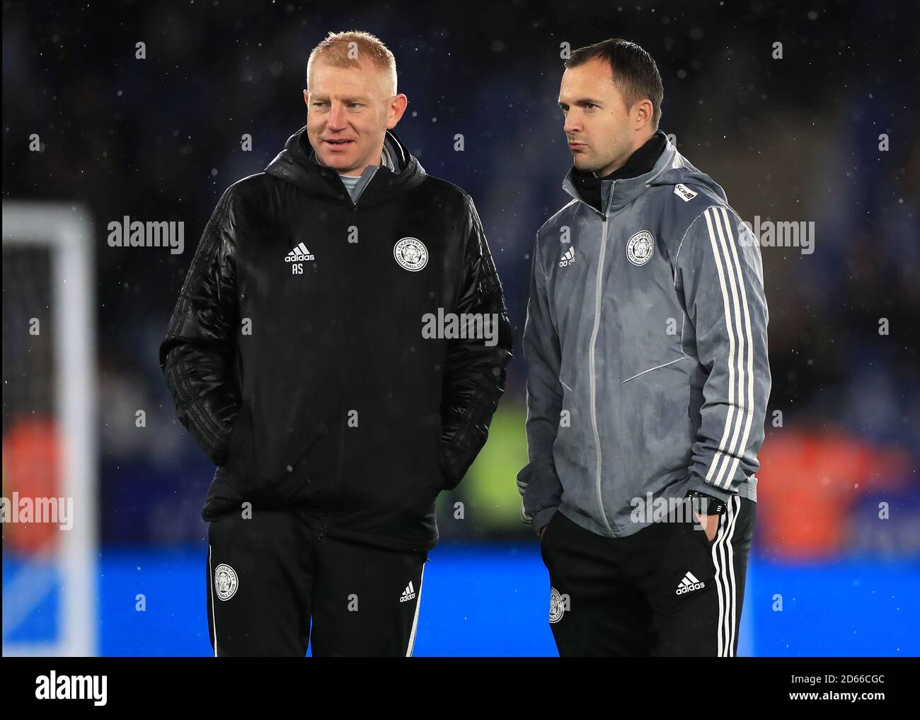 Adam Sadler (à gauche), premier entraîneur de Leicester City, et Chris Davies, directeur adjoint Banque D'Images