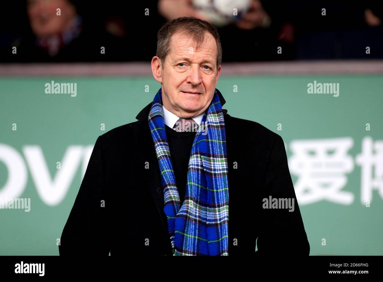 Alastair Campbell dans les tribunes Banque D'Images