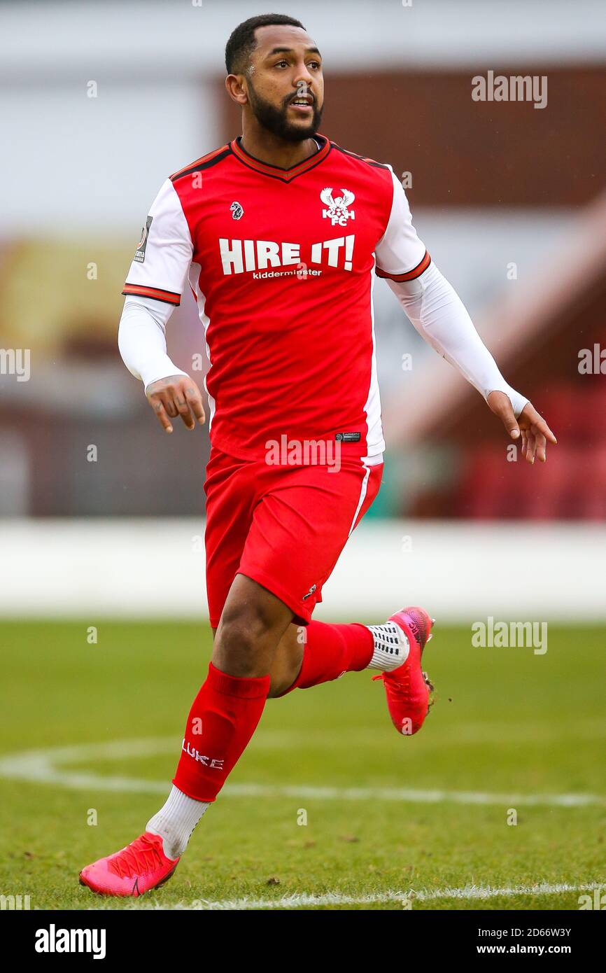 Kidderminster Harriers Ashley Hemmings pendant le match de la Ligue nationale Nord - Groupe A - au stade Aggborough Banque D'Images