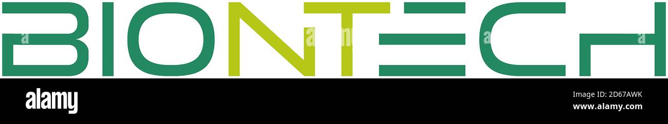 Logo de la société allemande de biotechnologie BioNTech avec siège à Mayence - Allemagne. Banque D'Images Logo de la société allemande de biotechnologie BioNTech avec siège à Mayence - Allemagne. Banque D'Images