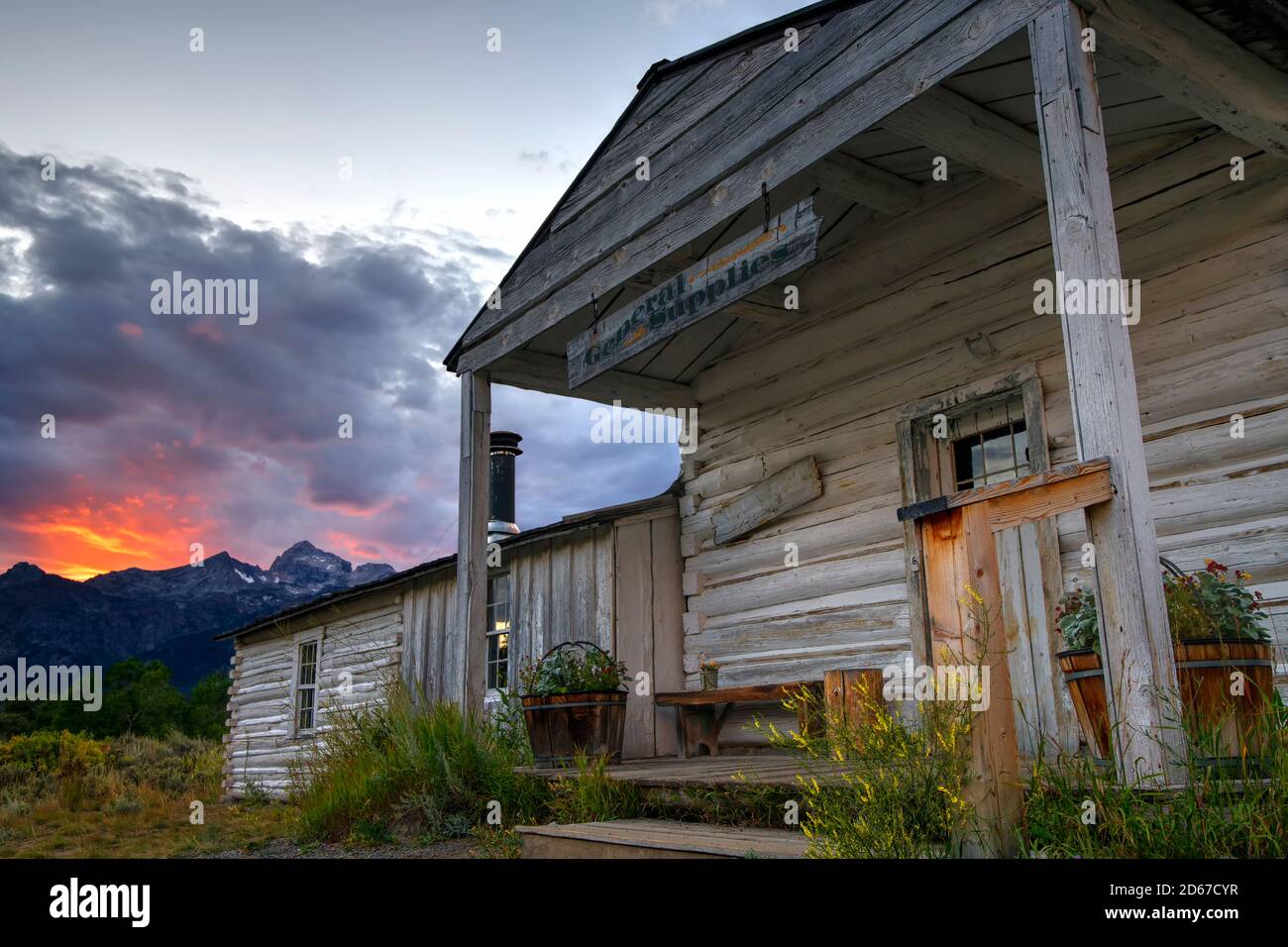 Menor's Ferry General Store, parc national de Grand Teton, Wyoming, États-Unis Banque D'Images