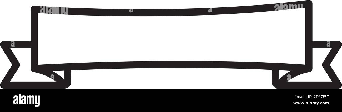 icône de ruban décorative sur fond blanc, style de ligne, illustration vectorielle Illustration de Vecteur