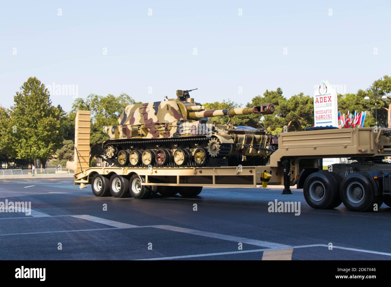 Howitzer automoteur MSTA-S 2S19 152 mm. Exposition de l'Artillerie d'Azerbaïdjan. Bakou - Azerbaïdjan : 18 septembre 2018 Banque D'Images