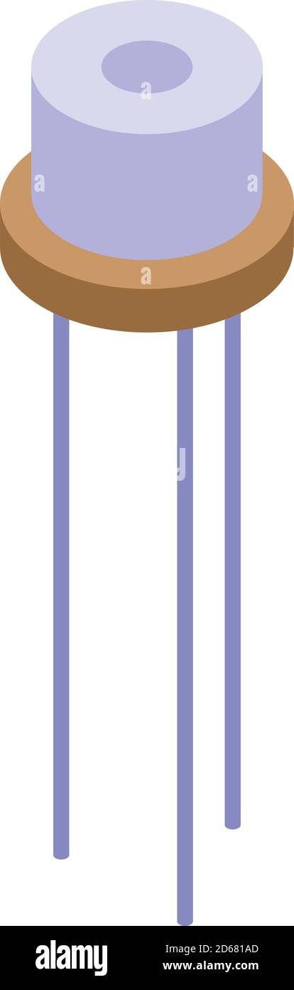 Icône de feu à diode, style isométrique Illustration de Vecteur