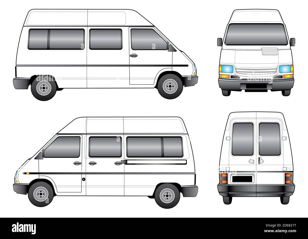 Mod le de van vectoriel isol sur fond blanc Photo Stock Alamy