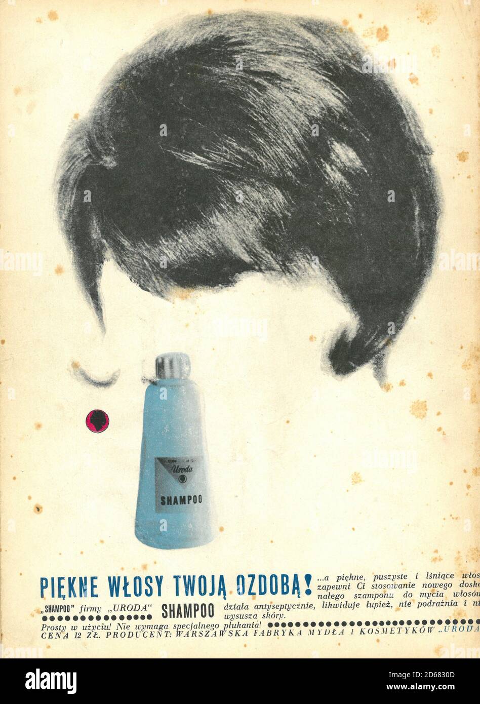Polska reklama prasowa vintage z lat 60 tych polonais vintage publicité papier 60s Banque D'Images