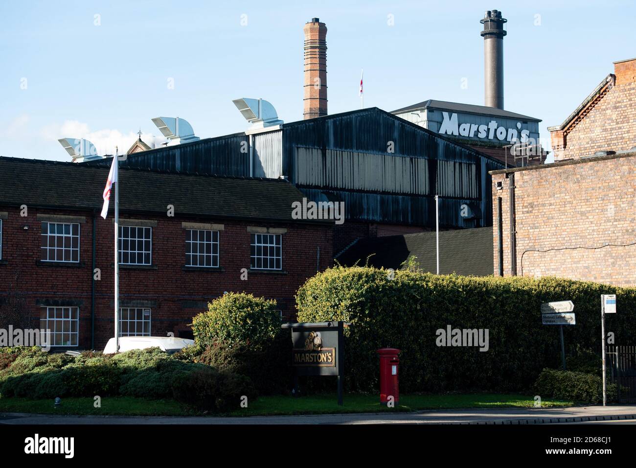 Marston's Brewery à Burton Upon Trent, Staffordshire. Plus de 2,000 emplois sont suspendus à la chaîne de pub, car les couvre-feux et les nouvelles restrictions du coronavirus ont entravé le commerce. Banque D'Images