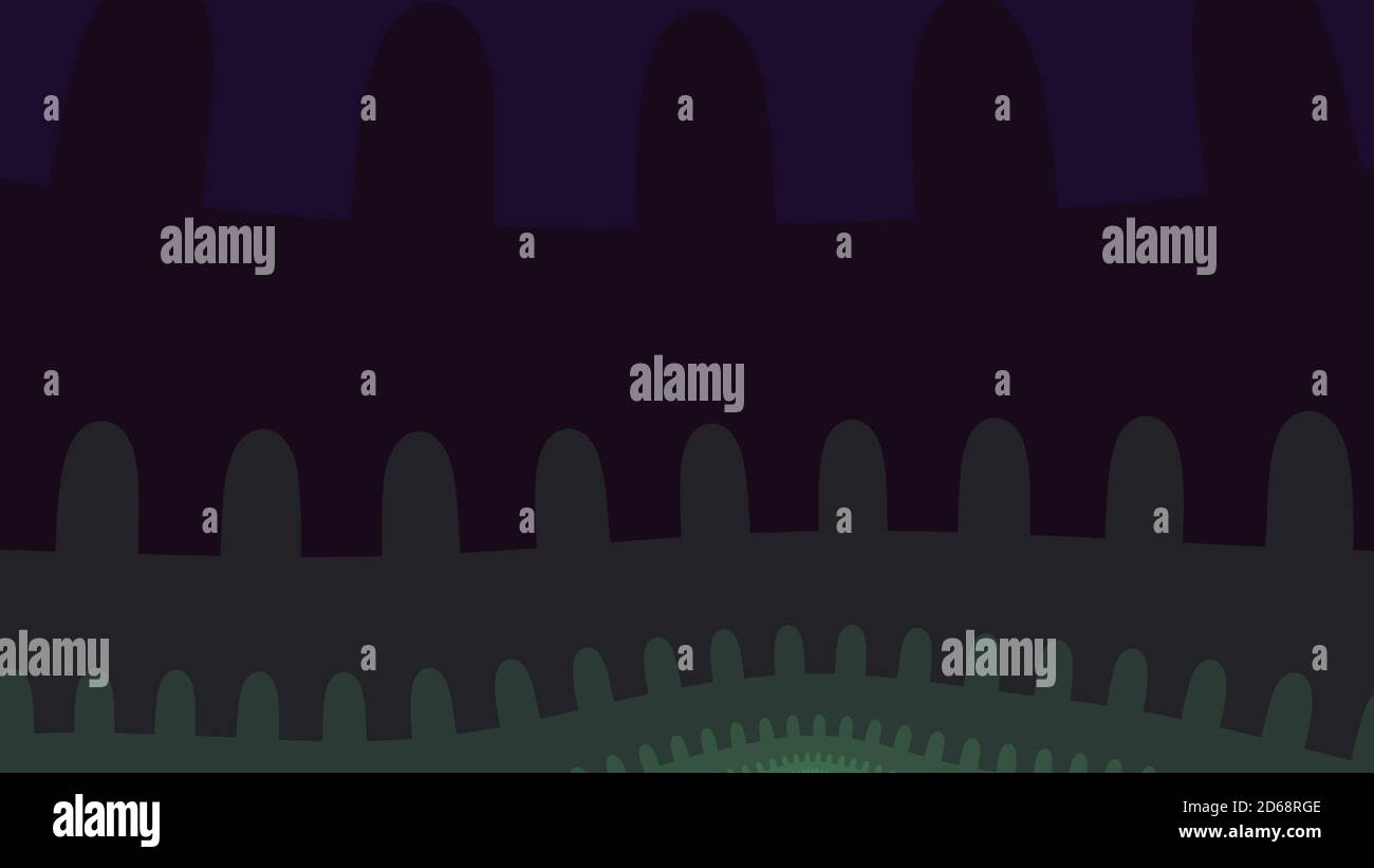 Arrière-plan coloré de la scène nocturne d'Halloween. Banque D'Images