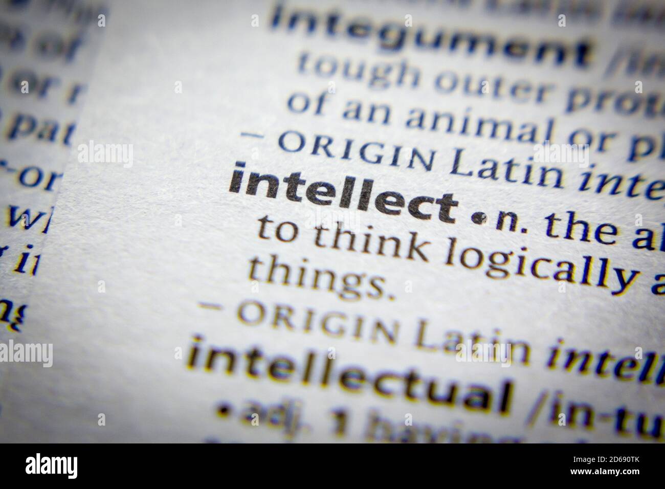 Mot ou expression intellect dans un dictionnaire Banque D'Images