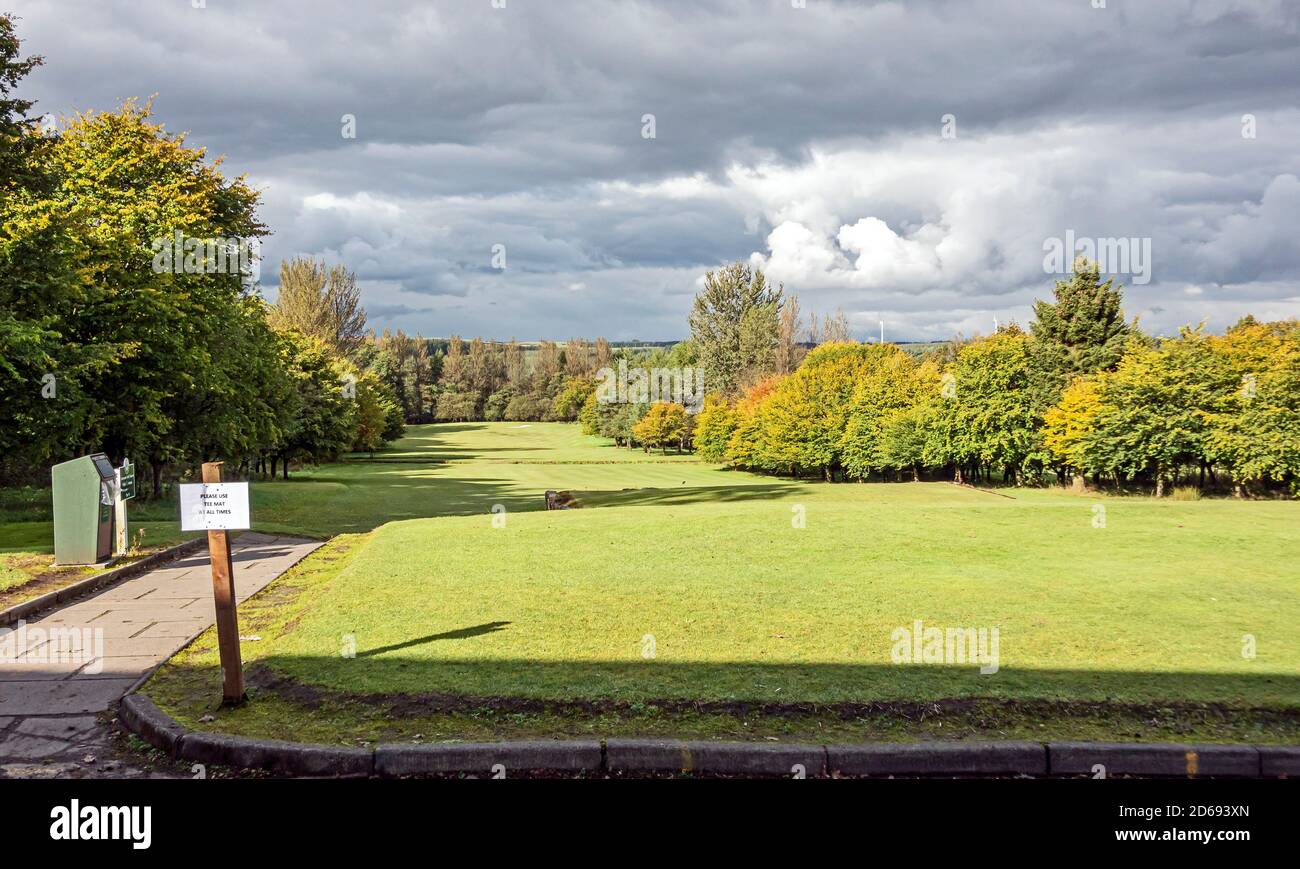 Trou à la source de golf dans le parc national de Polkemmet près de Whitburn West Lothian Ecosse Royaume-Uni Banque D'Images