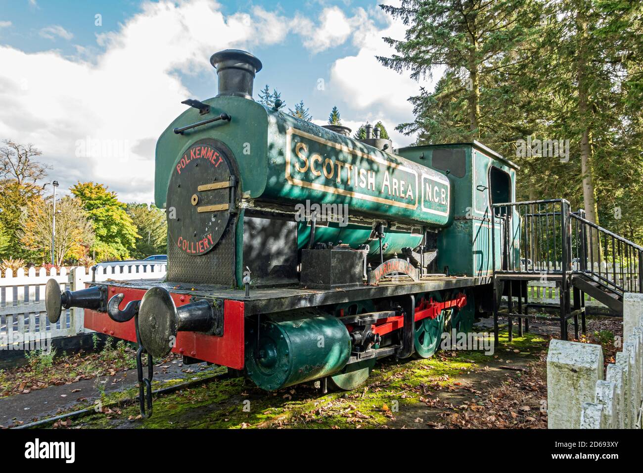 Ancien moteur à vapeur de colliery Polkemmet n° 8 Dardanelles exposé à Polkemmet Country Park près de Whitburn West Lothian Scotland UK Banque D'Images