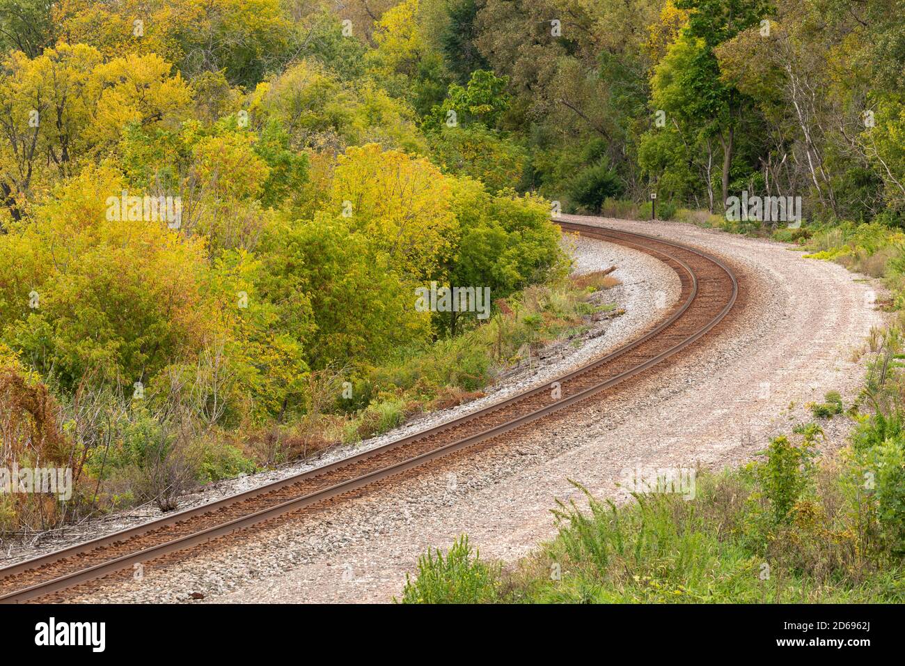 Une piste de chemin de fer paysage d'automne pittoresque Banque D'Images