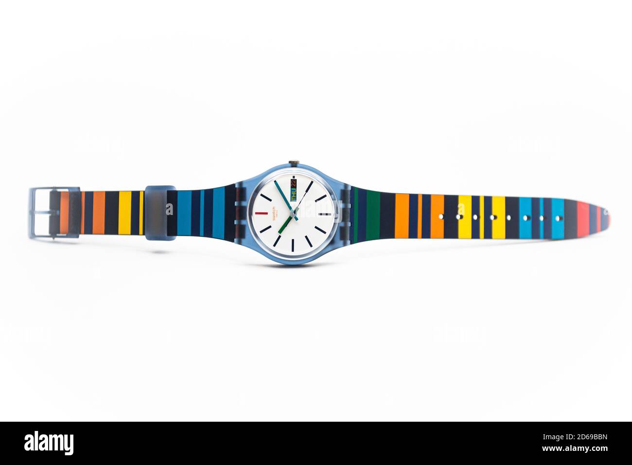Paris, France 07.10.2020 - Swatch pour enfants, montre à boîtier en  plastique coloré et tendance Photo Stock - Alamy