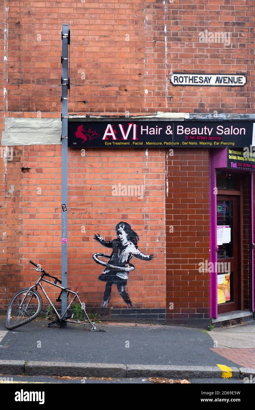 Banksy Artwork Nottingham Banque D'Images