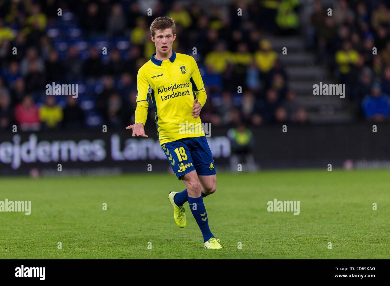 Brondby, Danemark. 15 septembre 2019. Morten Frendrup (19) de Broendby SI vu pendant le match 3F Superliga entre Broendby IF et FC Nordsjaelland au stade Brondby. (Crédit photo: Gonzales photo - Thomas Rasmussen). Banque D'Images