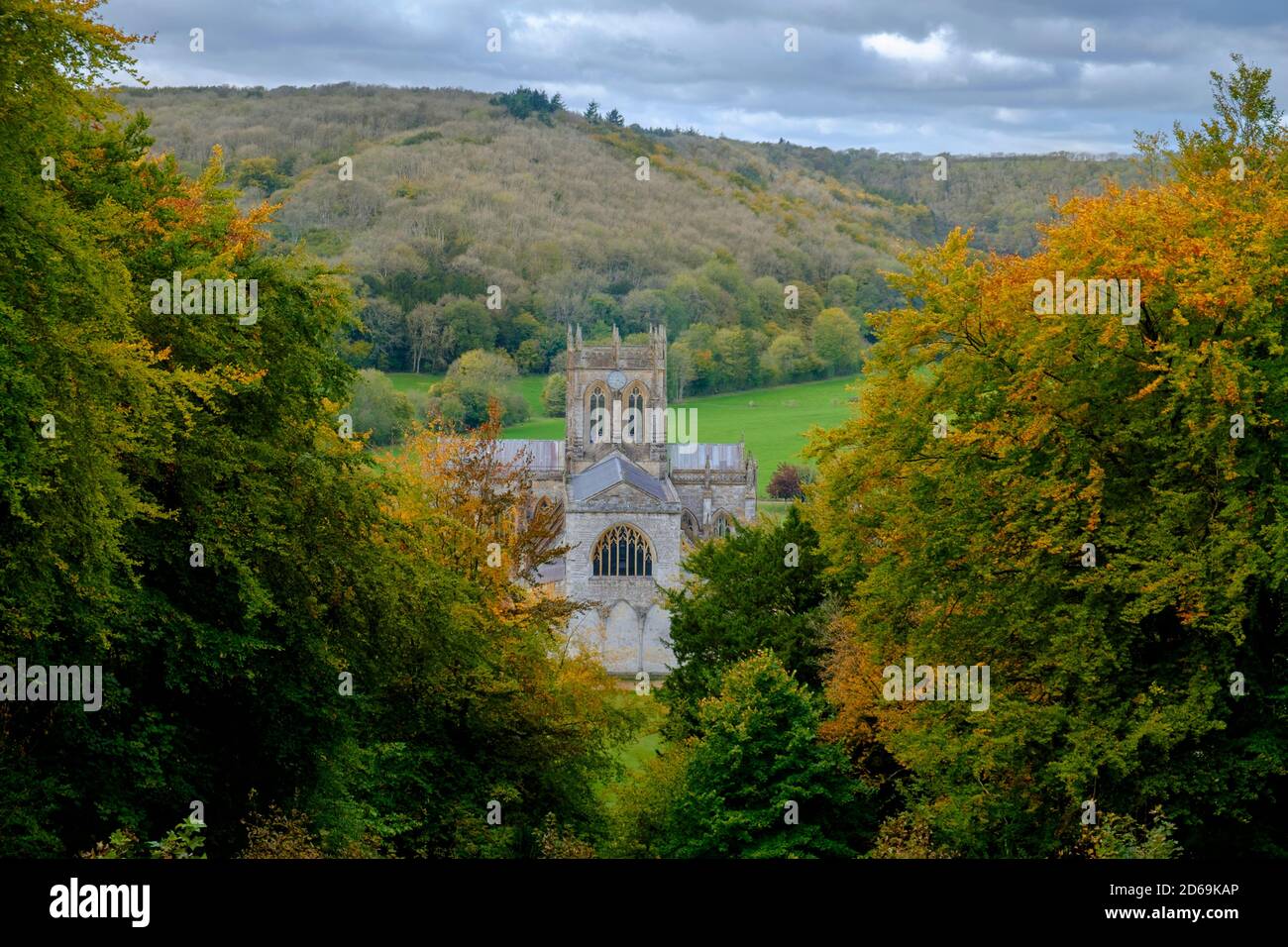 L'église de l'abbaye de Milton Milton Abbas Dorset construite en 1309 Banque D'Images