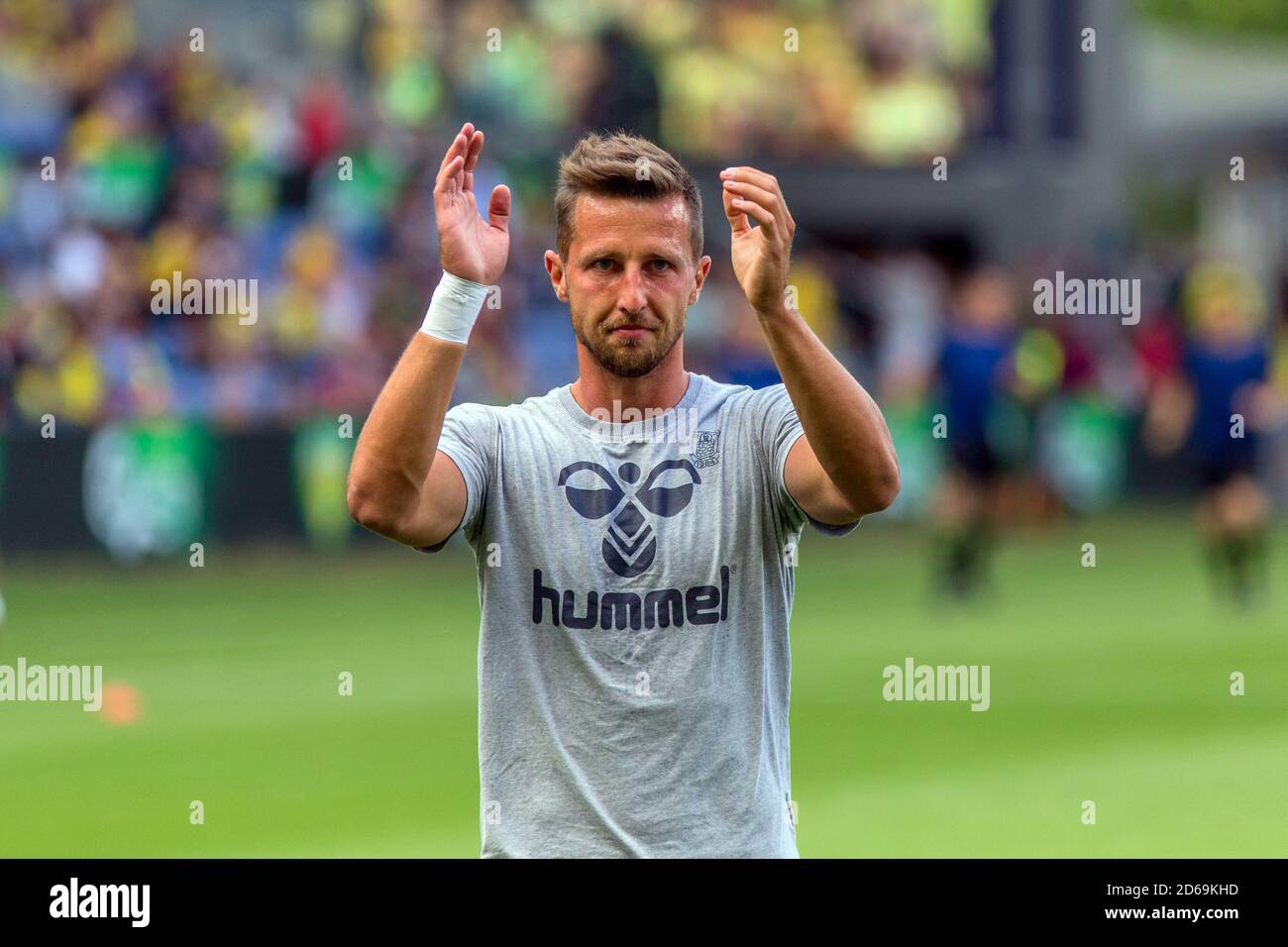 Brondby, Danemark. 05e, août 2018. Kamil Wilczek de Broendby SI vu avant le match 3F Superliga entre Broendby IF et FC Nordsjaelland au stade Brondby. (Crédit photo: Gonzales photo - Thomas Rasmussen). Banque D'Images