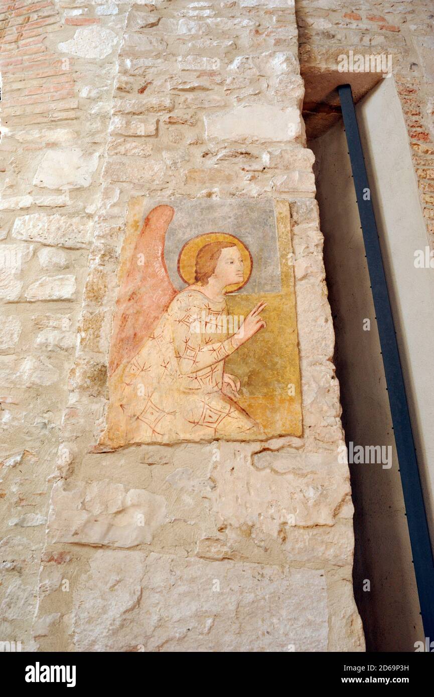 Italie, Basilicate, Venosa, abbaye de la Trinité, fresque Banque D'Images