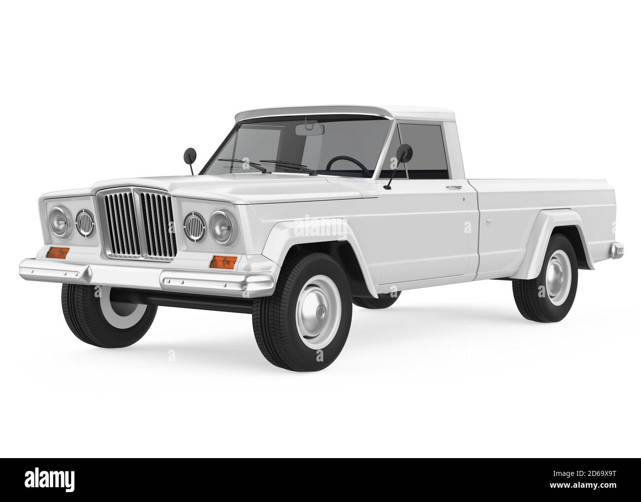 Camionnette Vintage Isolée Banque D'Images