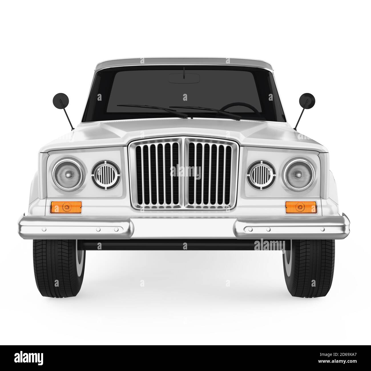 Camionnette Vintage Isolée Banque D'Images