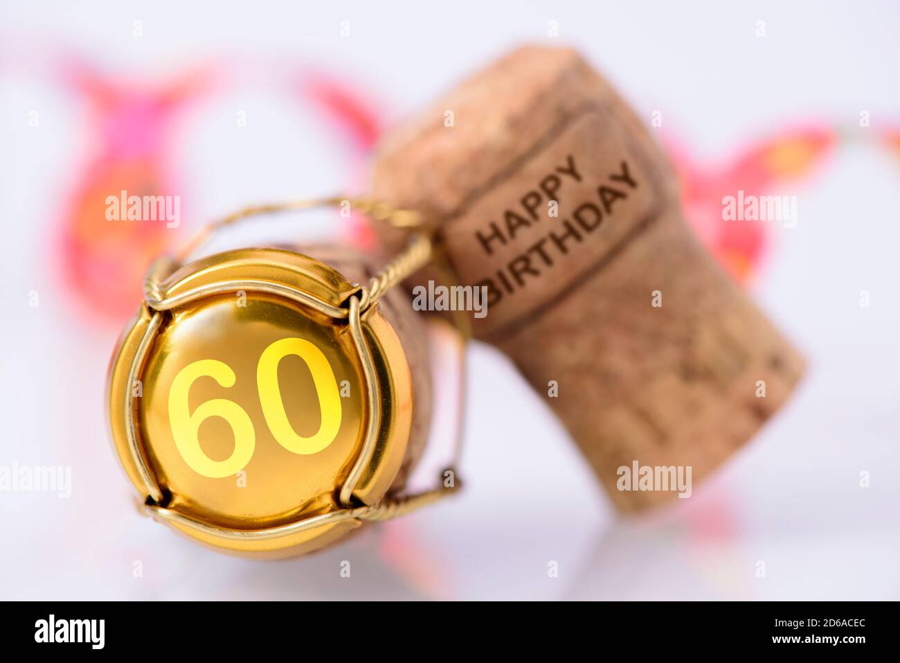 félicitations joyeux anniversaire au 60e anniversaire Banque D'Images