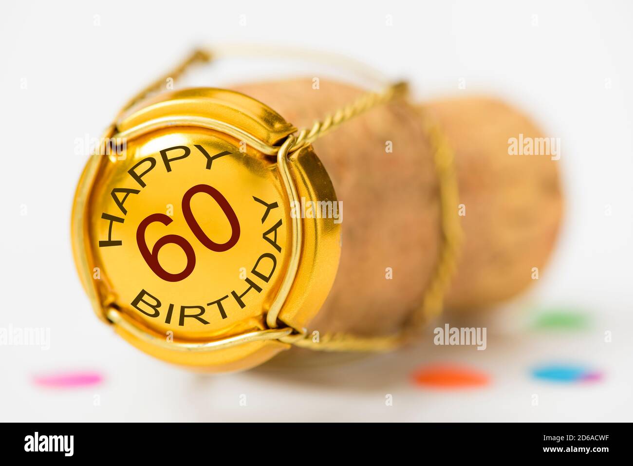 félicitations joyeux anniversaire au 60e anniversaire Banque D'Images