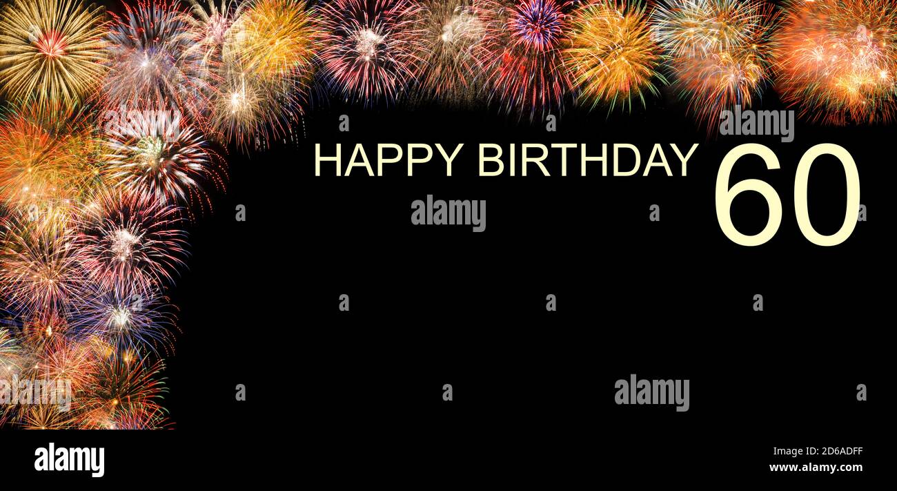 félicitations joyeux anniversaire au 60e anniversaire Banque D'Images