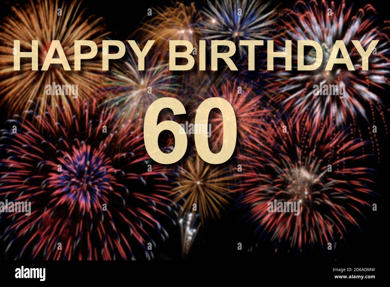 félicitations joyeux anniversaire au 60e anniversaire Banque D'Images