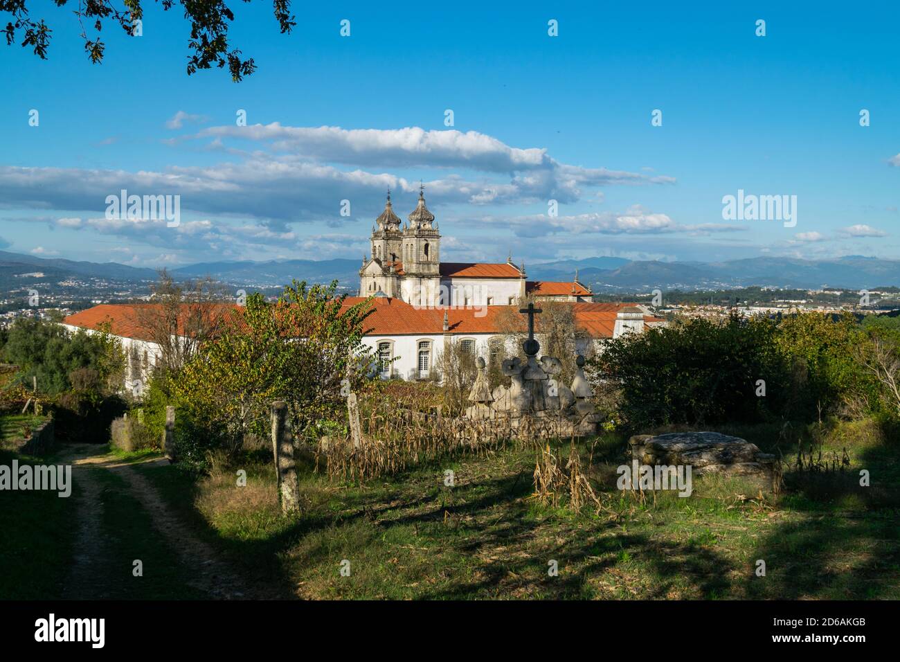 Mosteiro de Tibães, Mire de Tibães le monastère de Saint Martin de Tibães Banque D'Images