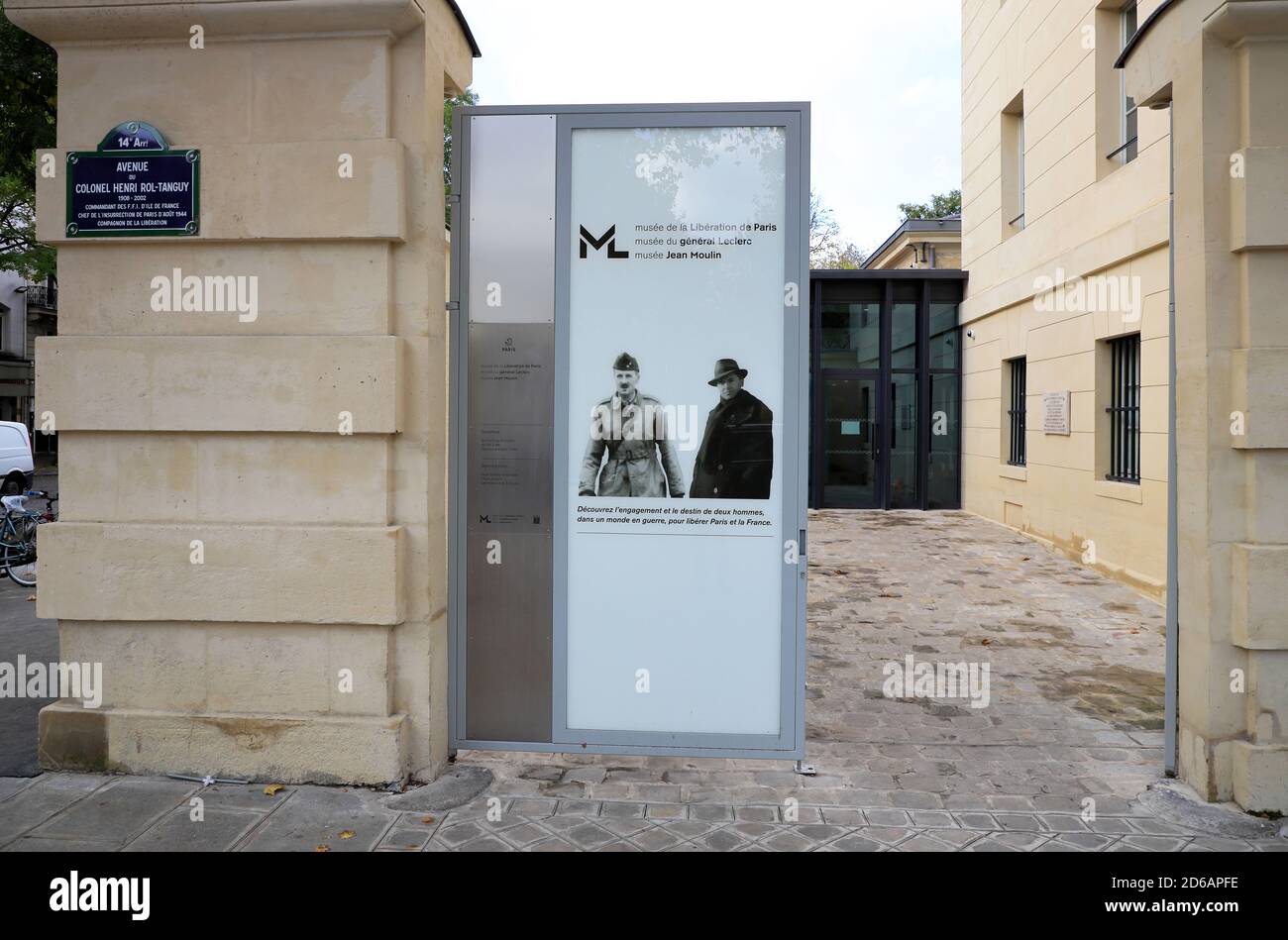 Vue extérieure du Musée de la libération de Paris - Musée du général Leclerc - Musée Jean Moulin. Musée de la libération de Paris.Paris.France Banque D'Images