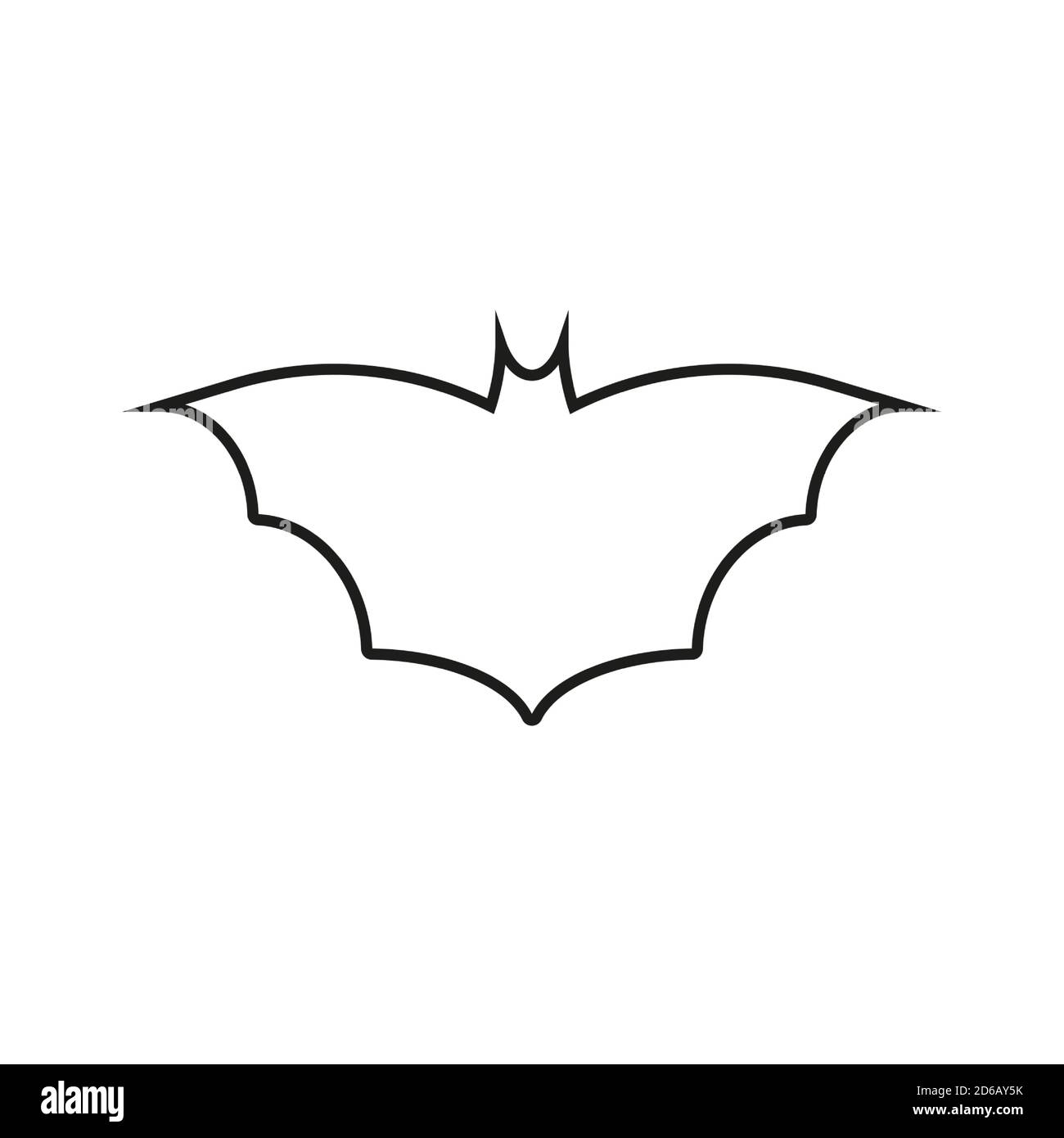 icône de batte de l'icône d'halloween pour le concept mobile et les applications web. L'icône de chauve-souris fine peut être utilisée pour le Web et le mobile. Icône Premium sur blanc Illustration de Vecteur