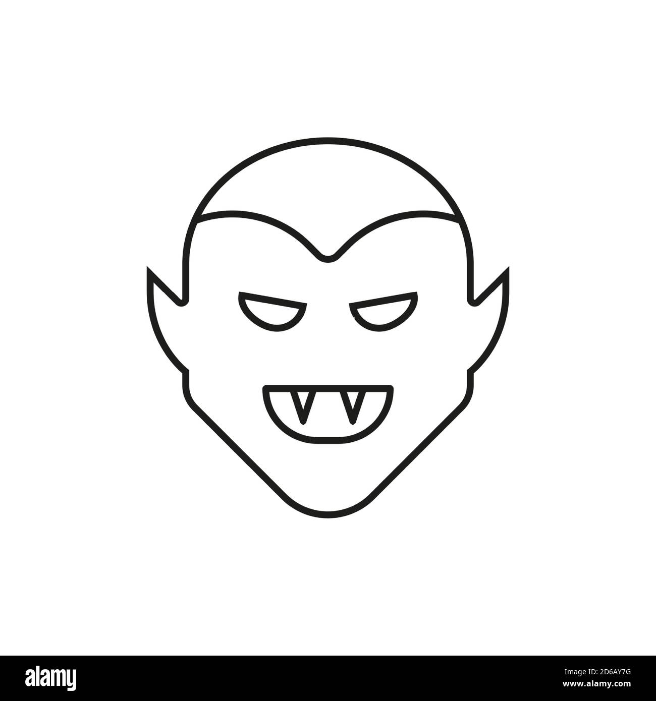 vampire, dracula icon élément de l'icône halloween pour le concept mobile et les applications web. Vampire à ligne fine, dracula Icon peut être utilisé pour le Web et le mobile Illustration de Vecteur