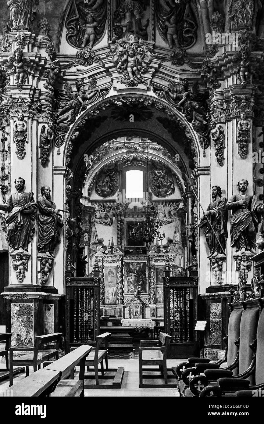 Chapelle d'Espirituu Santo. La cathédrale de Santa María dans la ville de Tudela. Monument national, Navarre, Espagne, Europe Banque D'Images