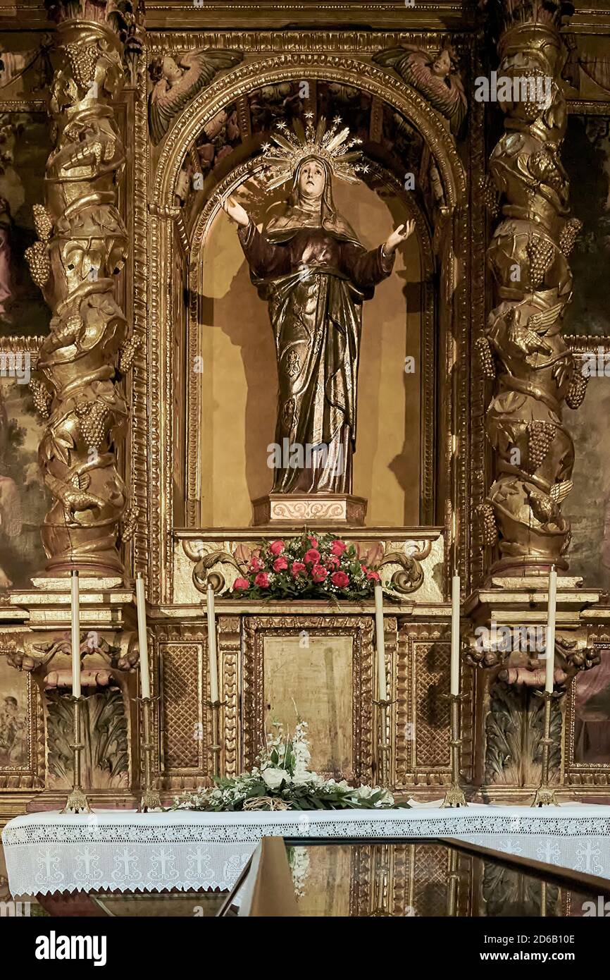 Chapelle de la Dolorosa de la Cathédrale de Santa María dans la ville de Tudela. Monument national, Navarre, Espagne, Europe Banque D'Images