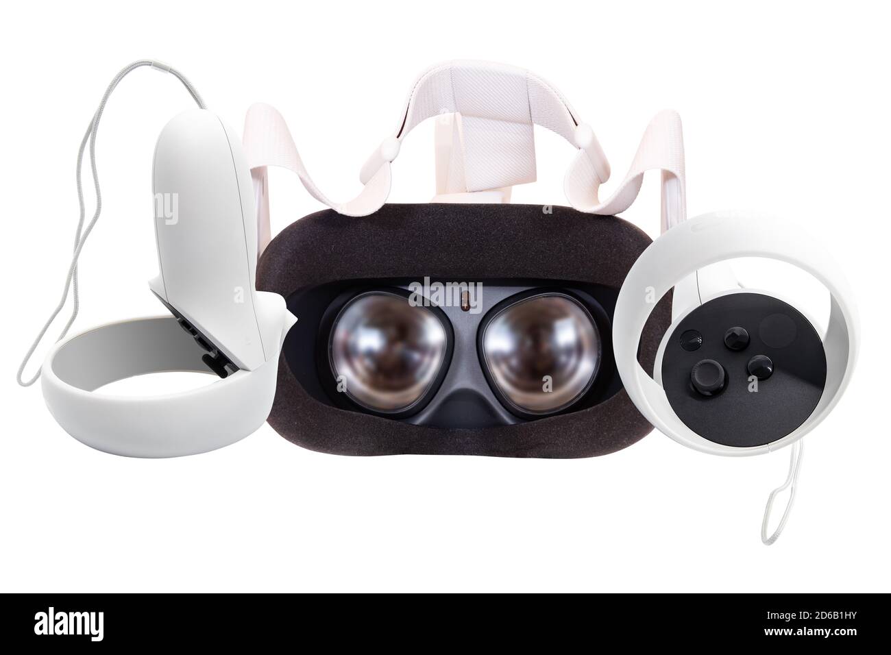 Lunettes de réalité virtuelle sur fond blanc Banque D'Images