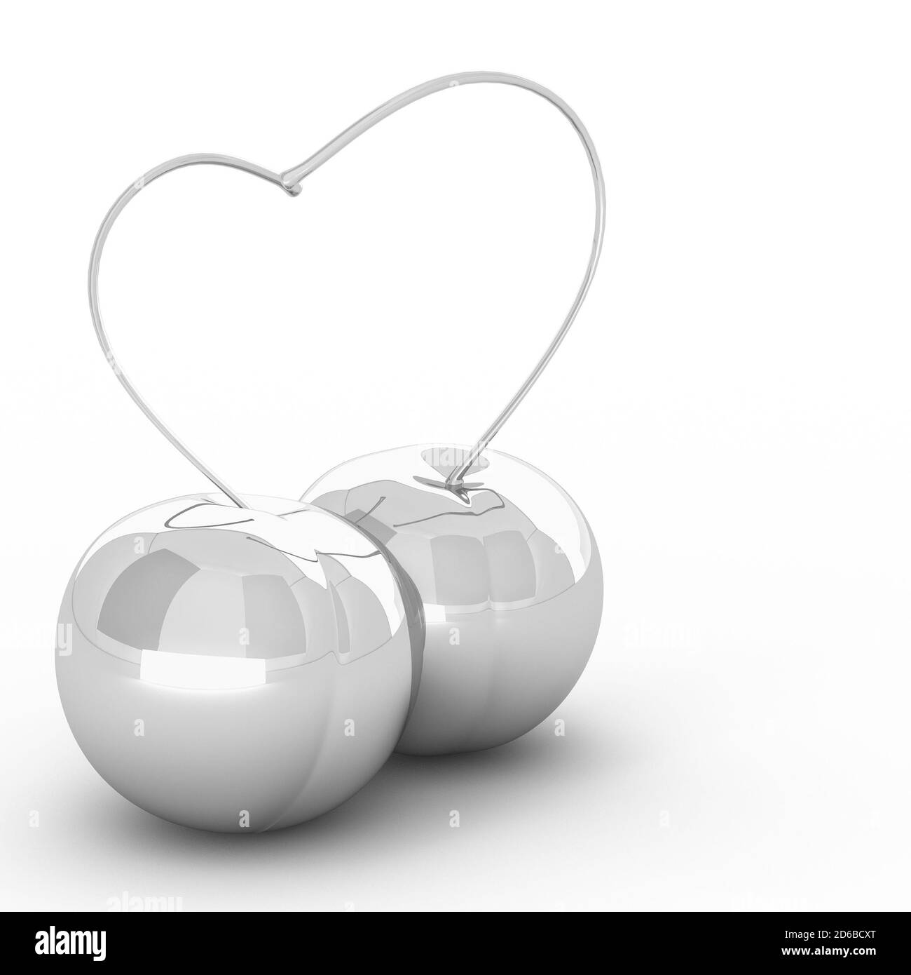 cerises d'or de rendu 3d Banque D'Images