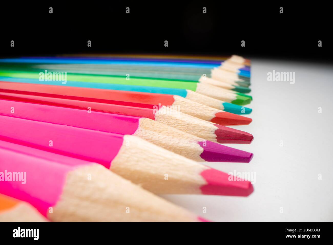 Gros plan des crayons de couleur Banque D'Images