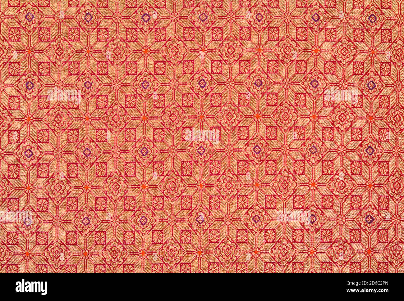 Lepus bintang , motif textile de palembang, indonésie Banque D'Images