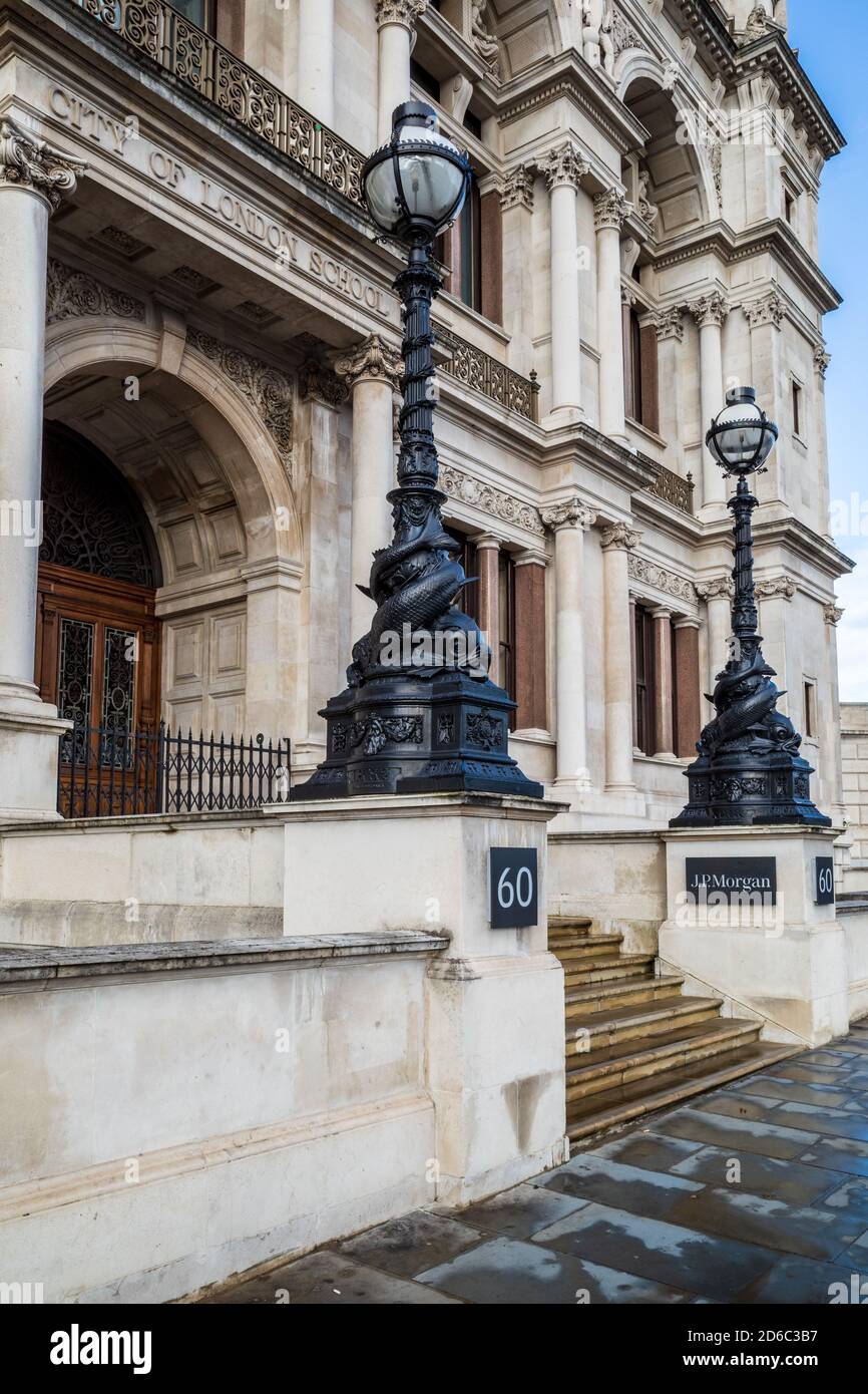 J.P. Morgan City de Londres bureaux au 60 Victoria Embankment, Londres. Bureaux de JP Morgan à Londres. Banque D'Images