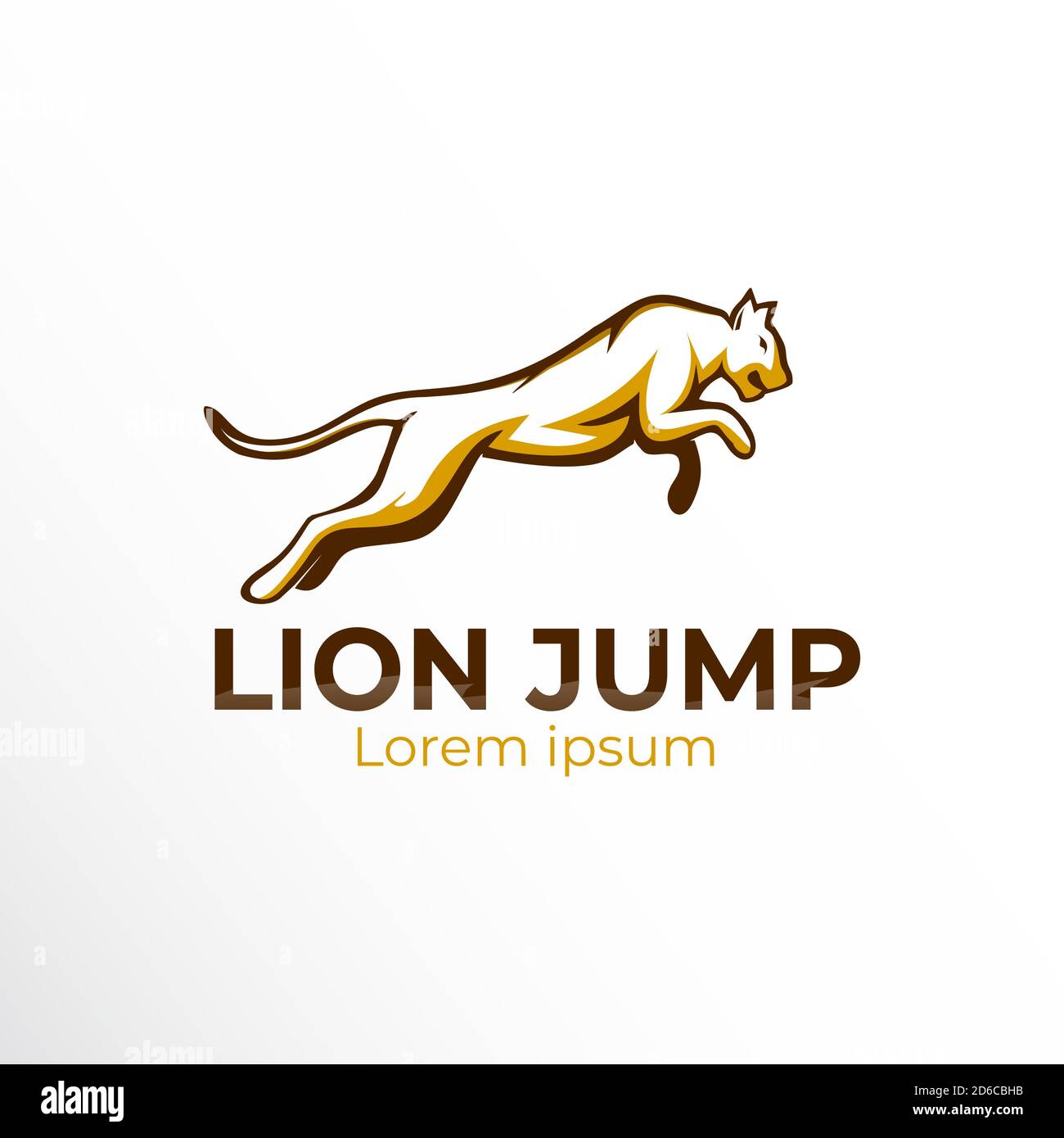 logo jaguar jump. vecteur de contour de l'art de la ligne jaguar Illustration de Vecteur