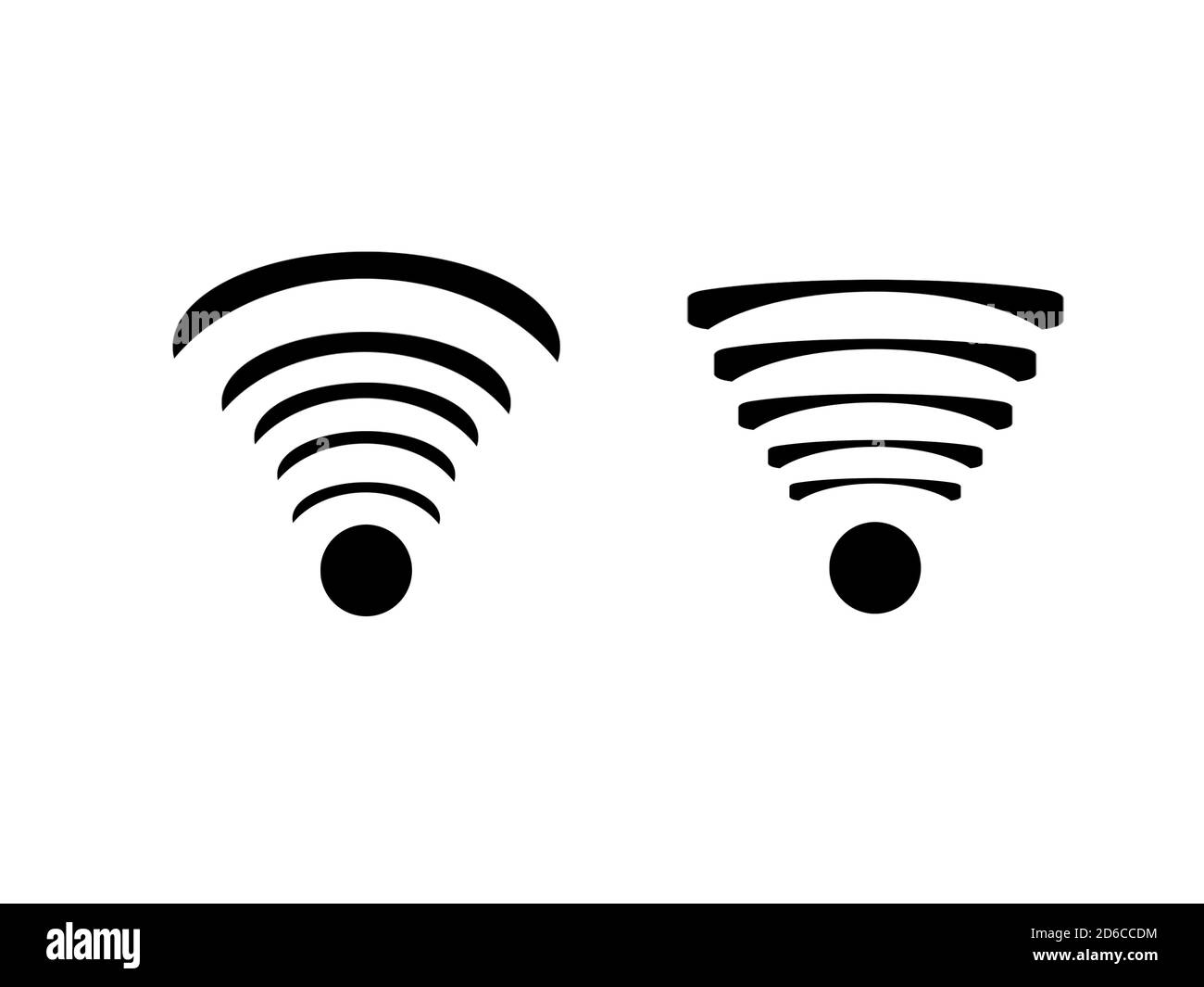 Icône Wi-Fi sur fond blanc Banque D'Images