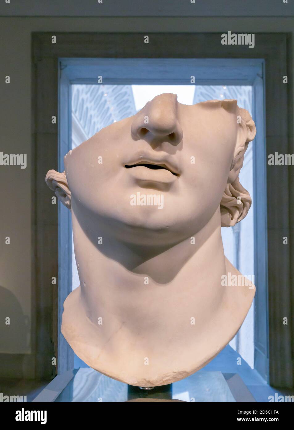 Colossal Marble Head of Youth, 2nd Century BC, Metropolitan Museum of Art, Manhattan, New York City, États-Unis, Amérique du Nord Banque D'Images
