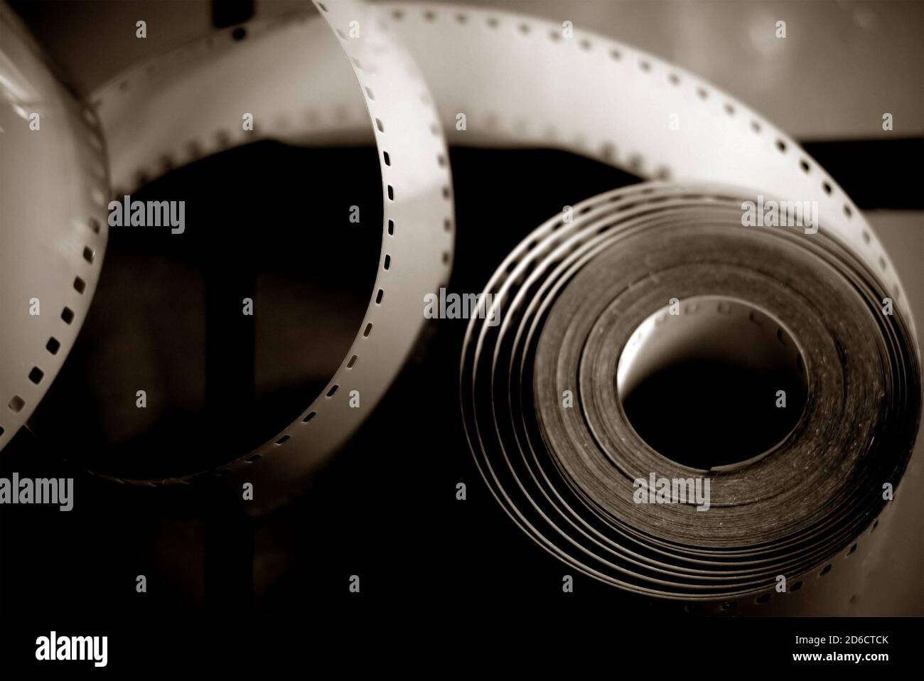 film photographique négatif 35 mm avec effet de flou. Banque D'Images