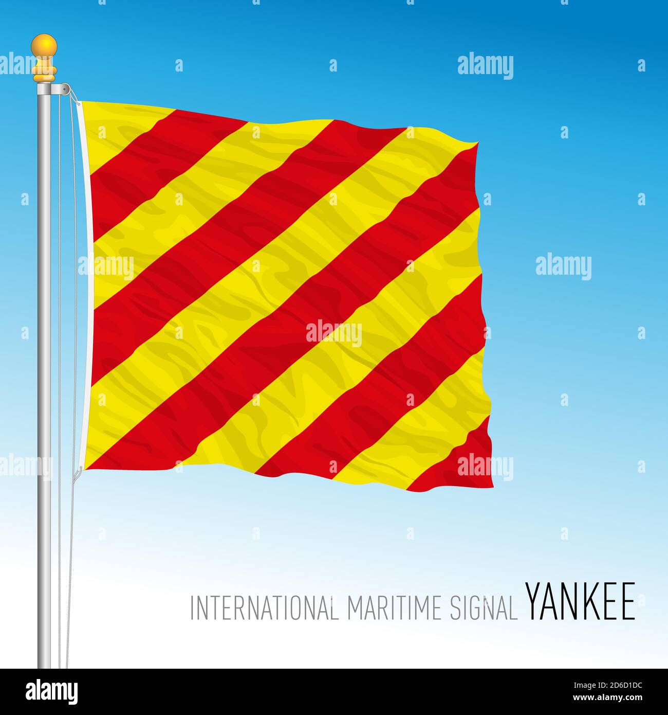Drapeau Yankee, signal maritime international, lettre y, illustration vectorielle Illustration de Vecteur