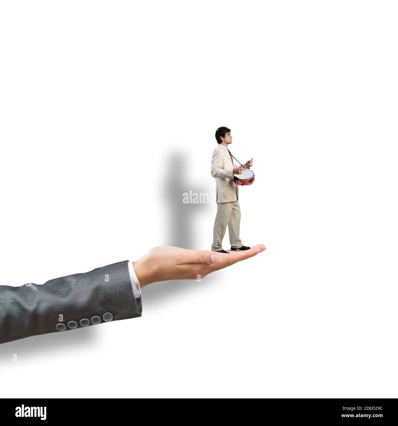 Palm soutient l'homme d'affaires Banque D'Images