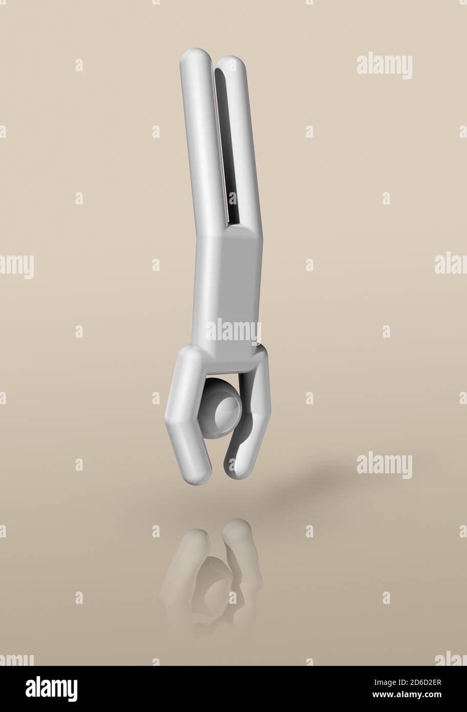 symbole de plongée en trois dimensions, sports olympiques. Illustration Banque D'Images